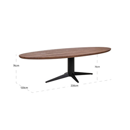 Richmond Interiors Esstisch Stafford spicebrown oval 280 Esstisch Richmond Interiors