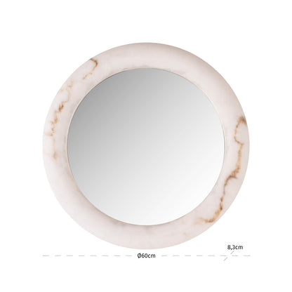 Richmond Interiors Wandlampe Oravelle white mirror 60Ø Wandlampe Richmond Interiors