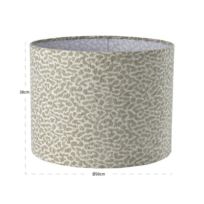 Richmond Interiors Lampenschirm Zena beige leopard 50Ø Lampenschirm Richmond Interiors
