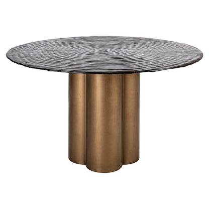 Richmond Interiors Esstisch Glastonburry gold antique 135Ø Esstisch Richmond Interiors