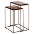Richmond Interiors Beistelltisch Villano bronze (Set of 2) Beistelltisch Richmond Interiors