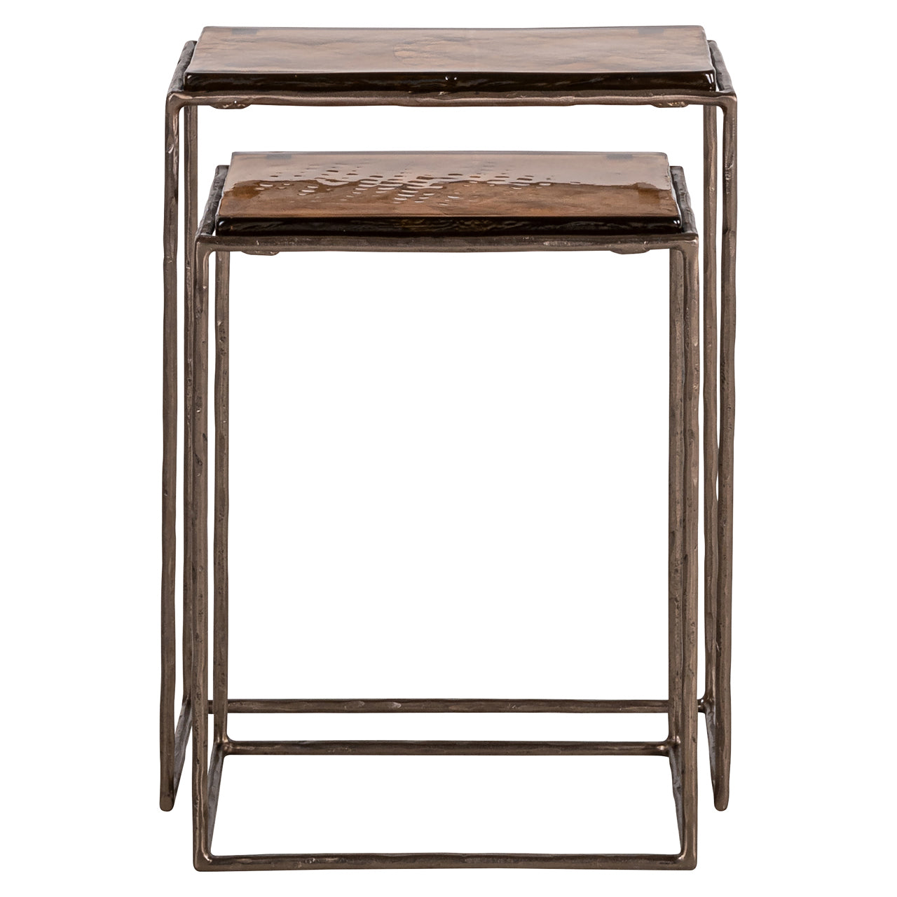 Richmond Interiors Beistelltisch Villano bronze (Set of 2) Beistelltisch Richmond Interiors