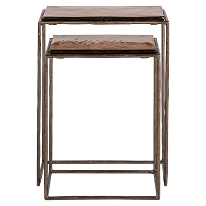 Richmond Interiors Beistelltisch Villano bronze (Set of 2) Beistelltisch Richmond Interiors
