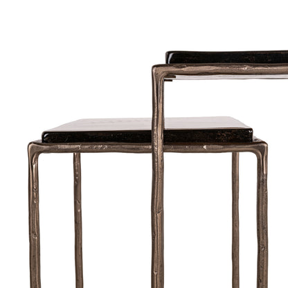 Richmond Interiors Beistelltisch Villano bronze (Set of 2) Beistelltisch Richmond Interiors