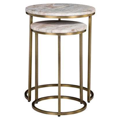 Richmond Interiors Beistelltisch Bottega Blush beige (Set of 2) Beistelltisch Richmond Interiors