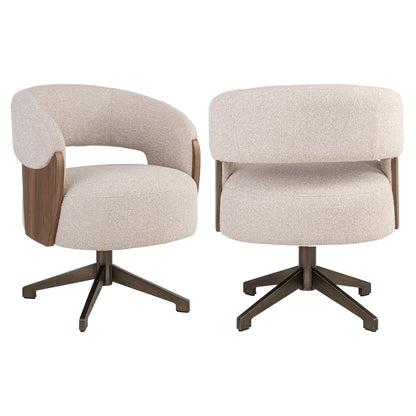 Richmond Interiors Esszimmerstuhl Pollux lodge desert walnut - swivel Richmond Interiors