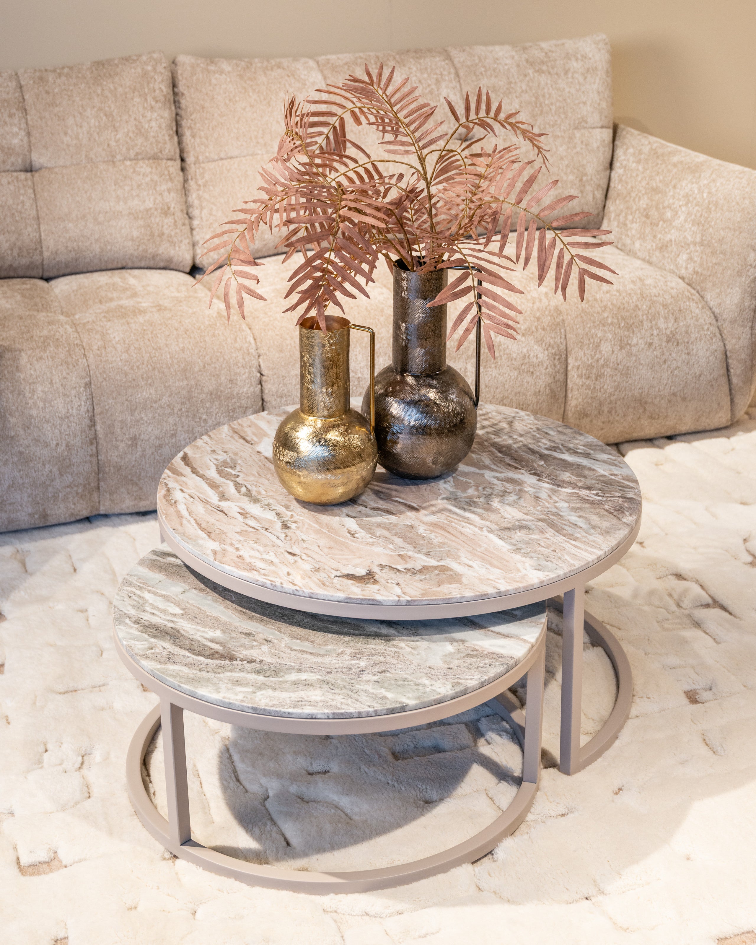 Richmond Interiors Couchtisch Fairfax clay (Set of 2) Couchtisch Richmond Interiors