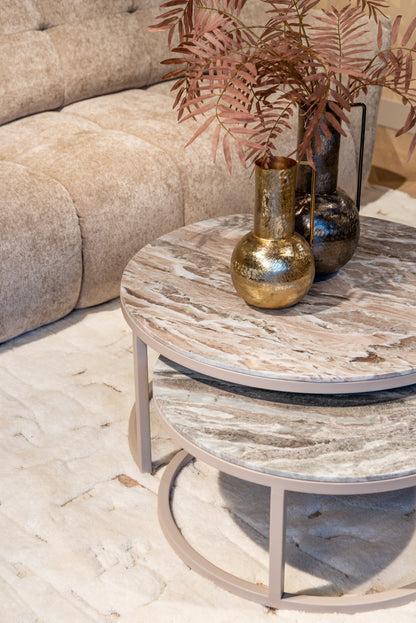 Richmond Interiors Couchtisch Fairfax clay (Set of 2) Couchtisch Richmond Interiors