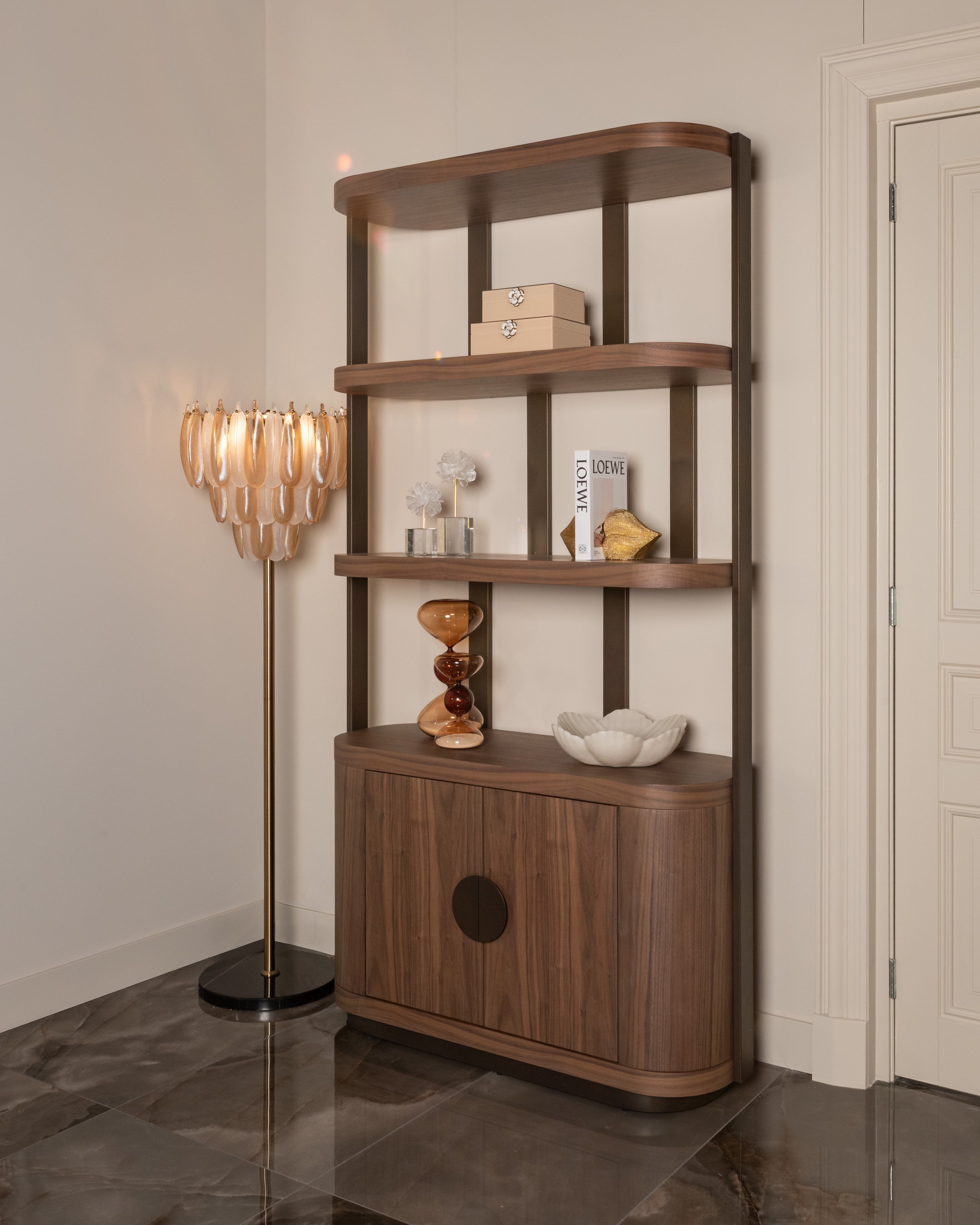 Richmond Interiors Stehlampe Chloe brass antique Stehlampe Richmond Interiors
