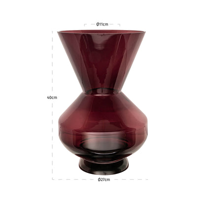 Richmond Interiors Vase Veya burgundy