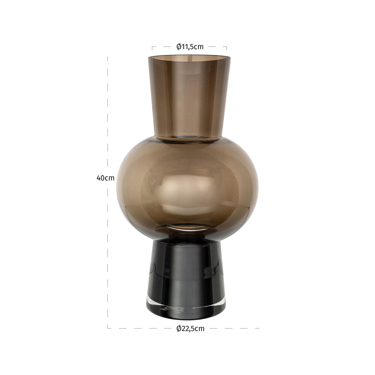 Richmond Interiors Vase Liora brown large