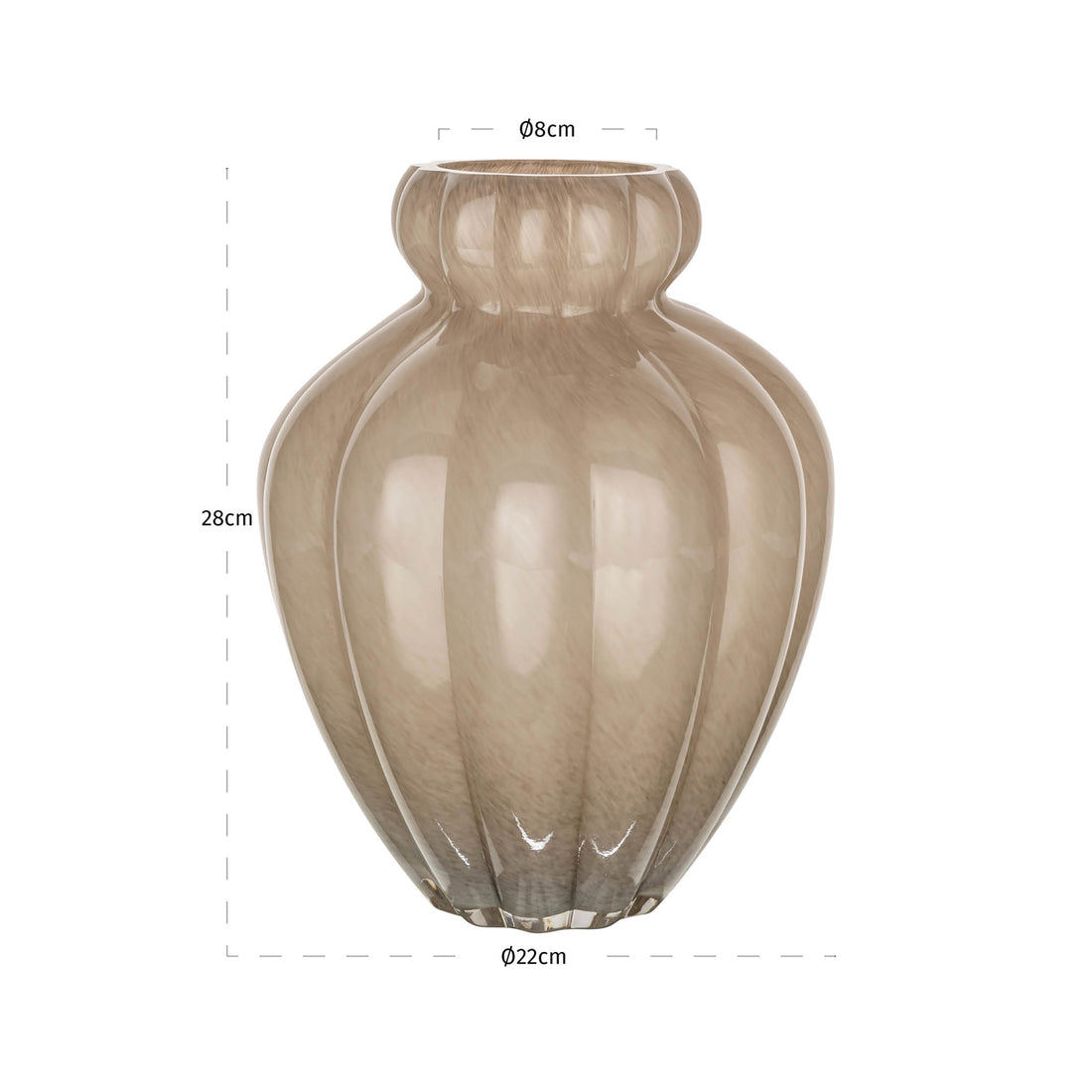 Richmond Interiors Vase Velora taupe