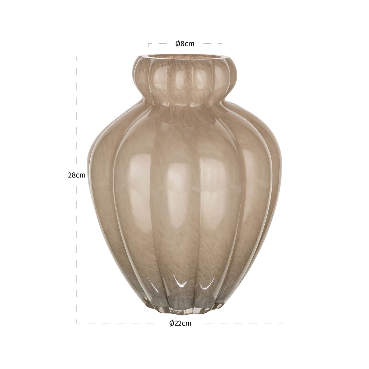 Richmond Interiors Vase Velora taupe