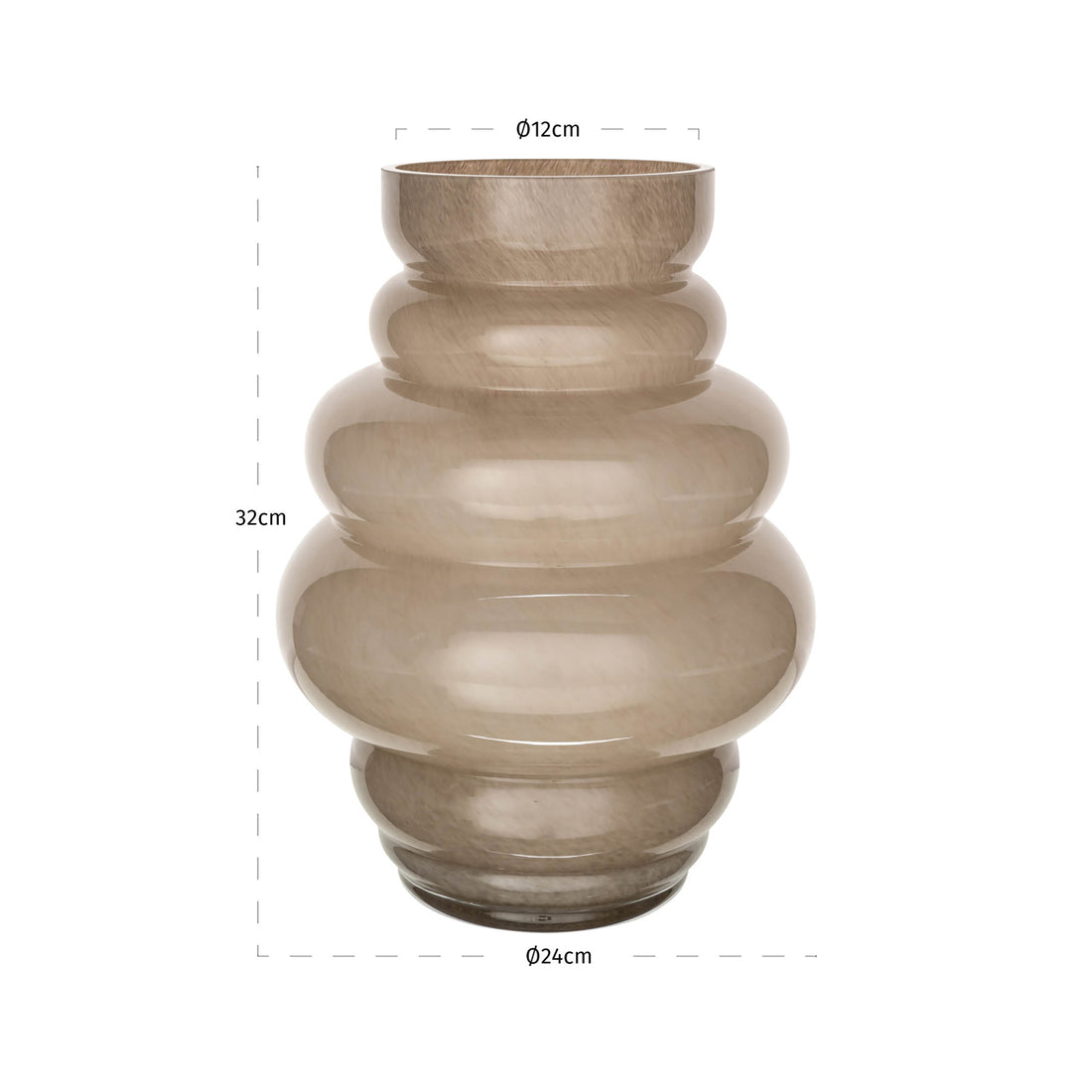Richmond Interiors Vase Velora taupe