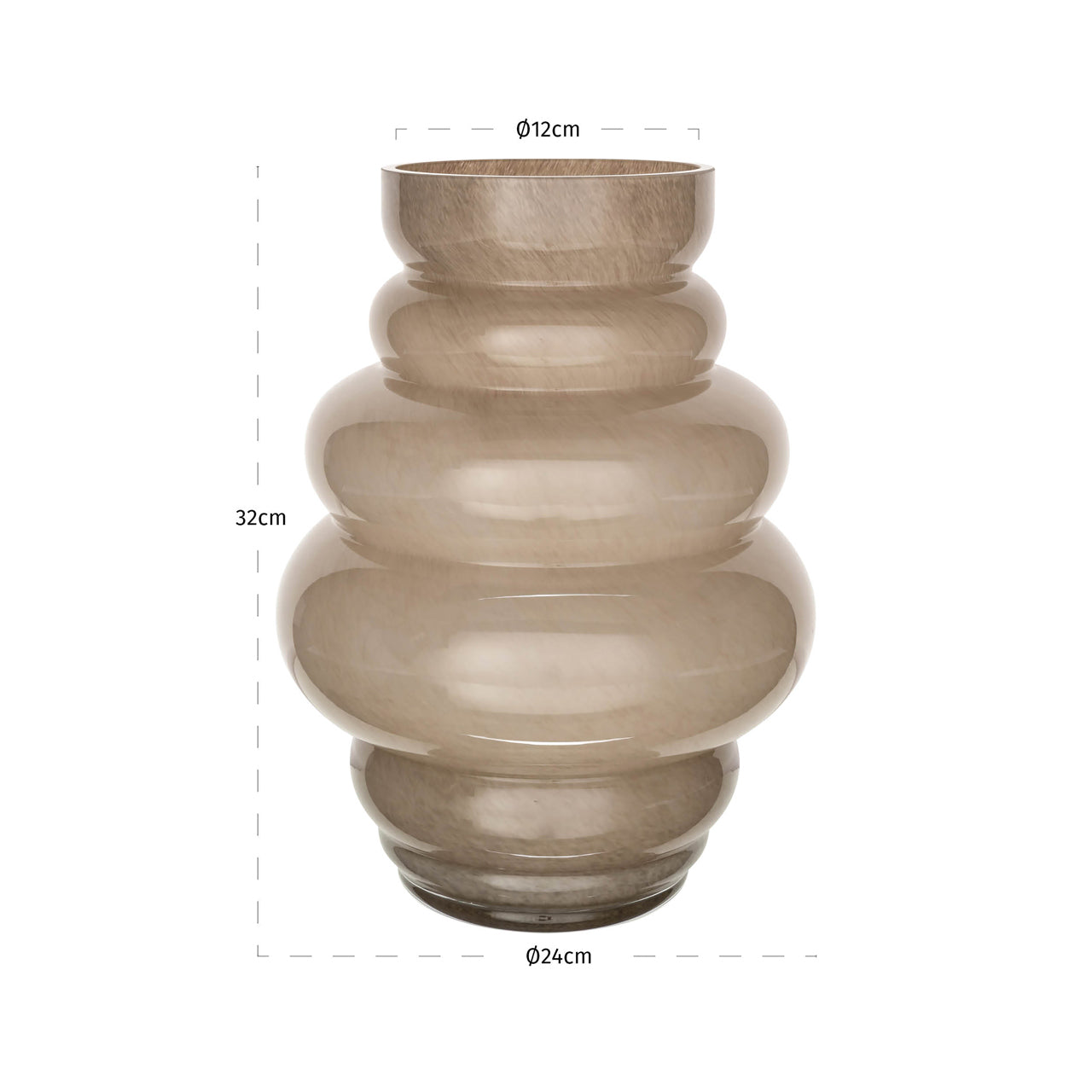 Richmond Interiors Vase Velora taupe