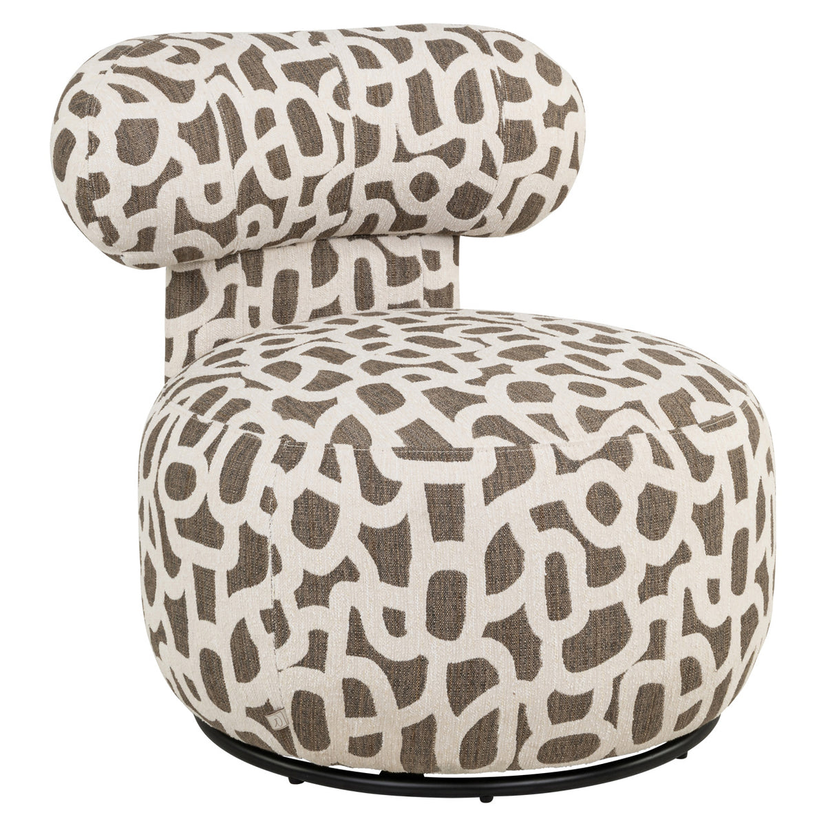 Richmond Interiors Lounge Stuhl Kaya weave brown swivel Richmond Interiors
