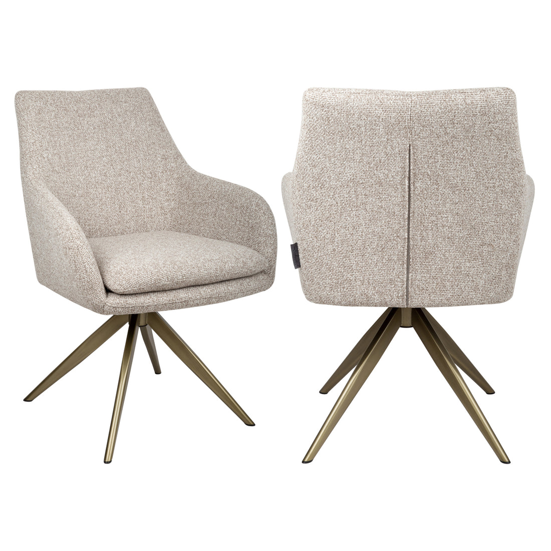 Richmond Interiors Esszimmerstuhl Lisonne cayenne brown swivel fire retardant Esszimmerstuhl Richmond Interiors