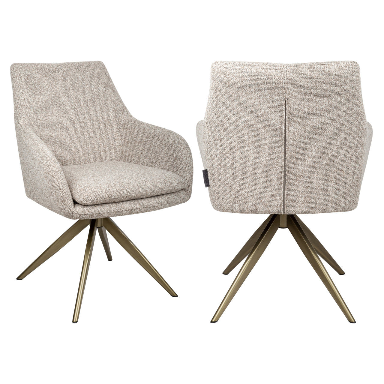 Richmond Interiors Esszimmerstuhl Lisonne cayenne brown swivel fire retardant Esszimmerstuhl Richmond Interiors