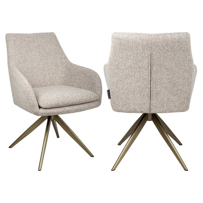Richmond Interiors Esszimmerstuhl Lisonne cayenne brown swivel fire retardant Esszimmerstuhl Richmond Interiors