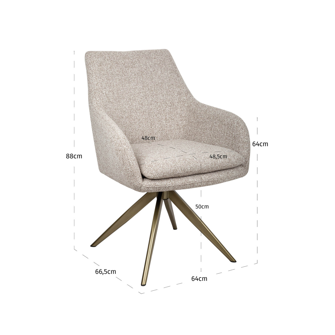 Richmond Interiors Esszimmerstuhl Lisonne cayenne brown swivel fire retardant Esszimmerstuhl Richmond Interiors