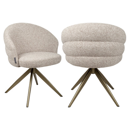 Richmond Interiors Esszimmerstuhl Zendaya cayenne brown swivel fire retardant Esszimmerstuhl Richmond Interiors