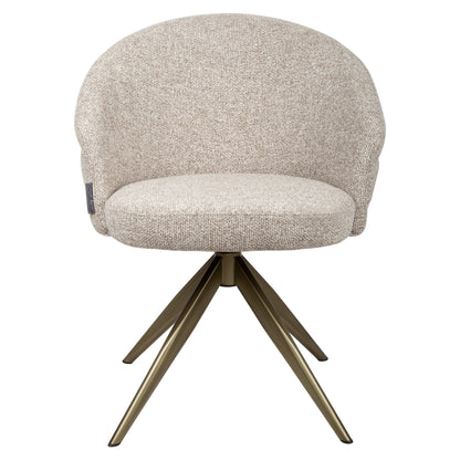 Richmond Interiors Esszimmerstuhl Zendaya cayenne brown swivel fire retardant Esszimmerstuhl Richmond Interiors