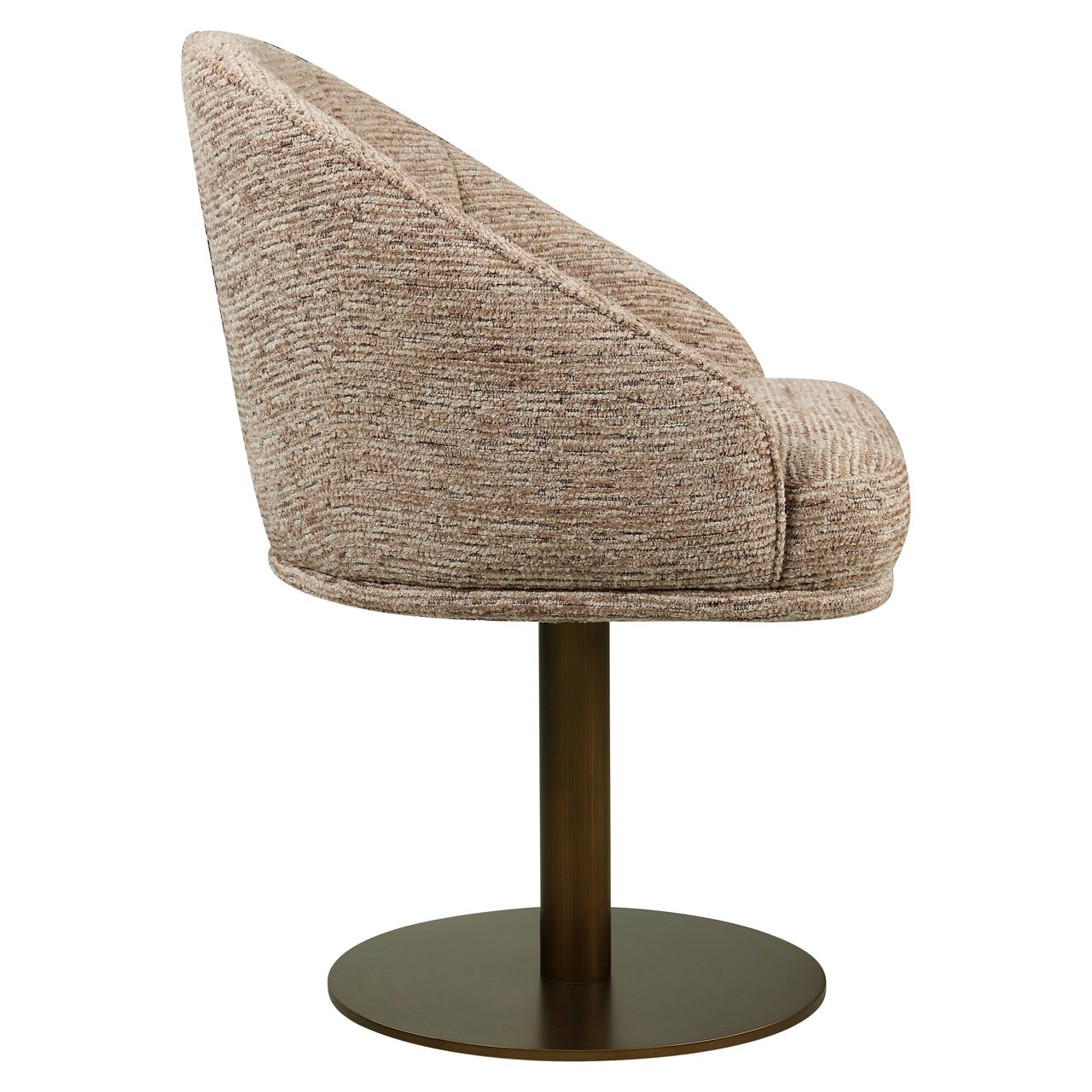 Richmond Interiors Esszimmerstuhl Beverly mocca linear swivel Esszimmerstuhl Richmond Interiors