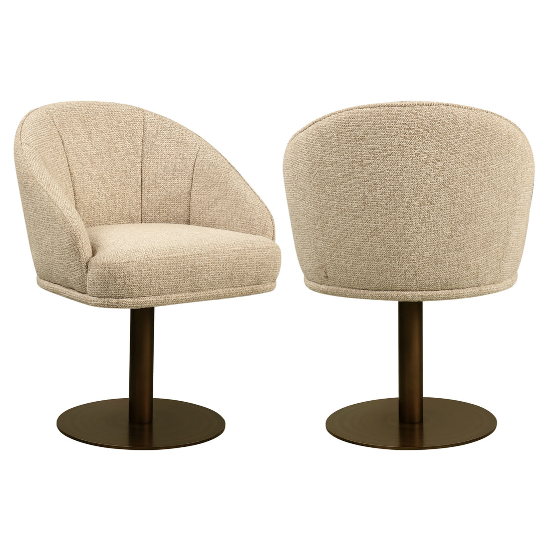 Richmond Interiors Esszimmerstuhl Beverly natural fancy swivel Esszimmerstuhl Richmond Interiors