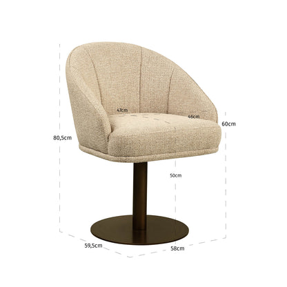 Richmond Interiors Esszimmerstuhl Beverly natural fancy swivel Esszimmerstuhl Richmond Interiors
