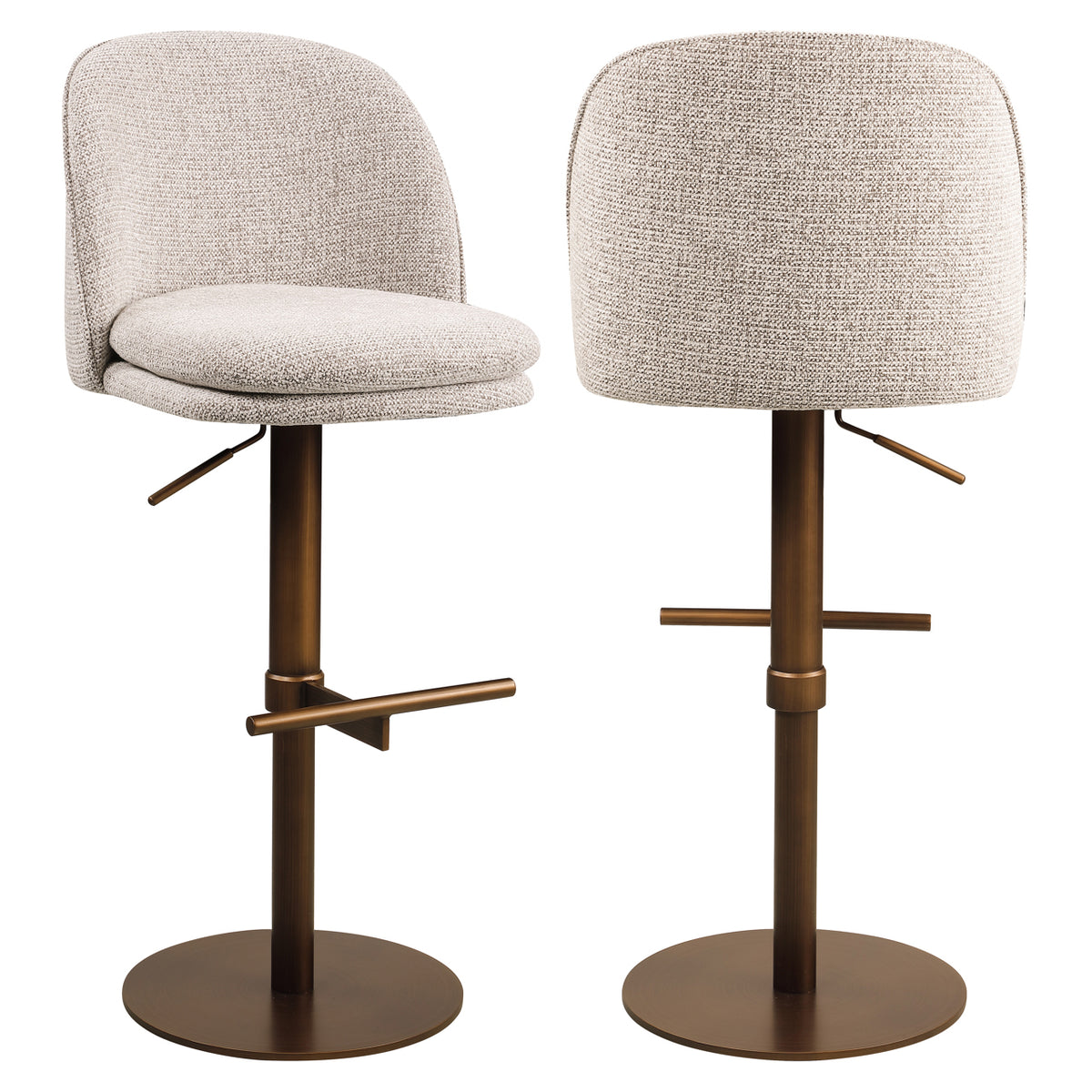 Richmond Interiors Barhocker Vesper mocca fancy swivel Richmond Interiors
