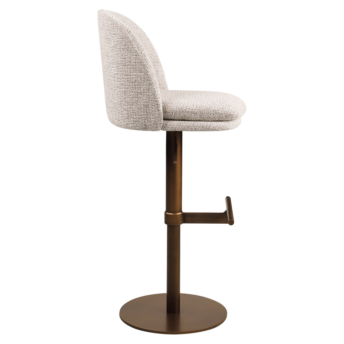 Richmond Interiors Barhocker Vesper mocca fancy swivel Richmond Interiors