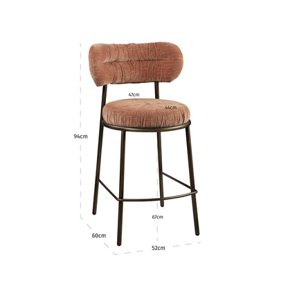 Richmond Interiors Thekenstuhl Encanto Be straight mocha mousse Thekenstuhl Richmond Interiors
