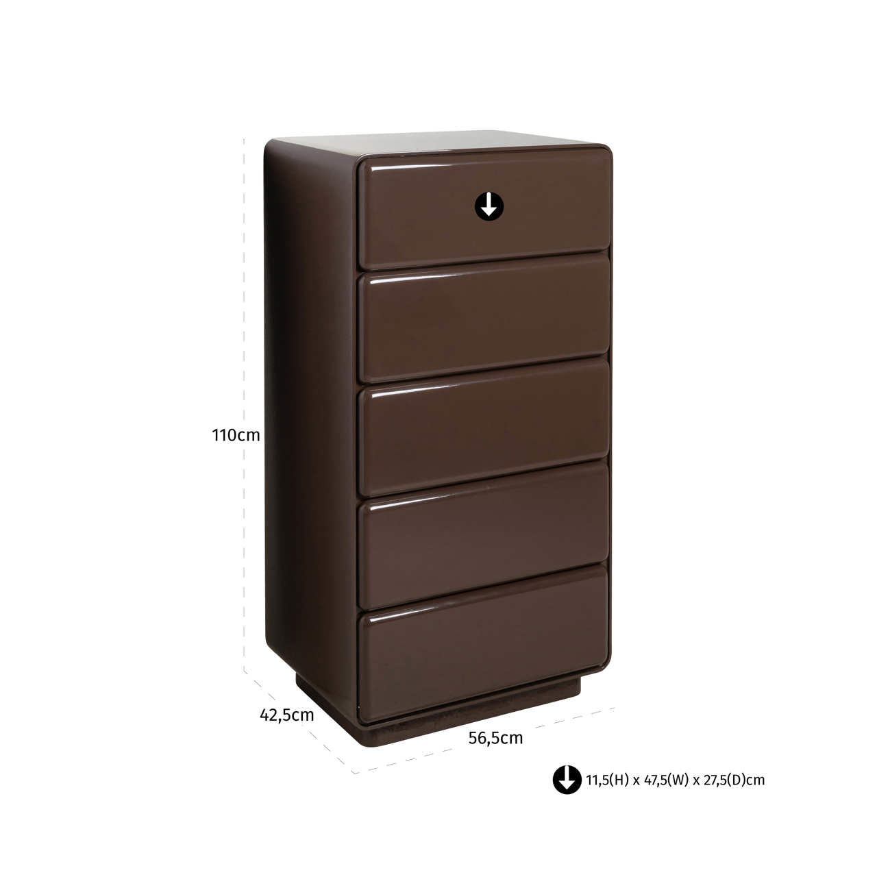 Richmond Interiors Schubladenschrank Lizzie Chestnut Schubladenschrank Richmond Interiors