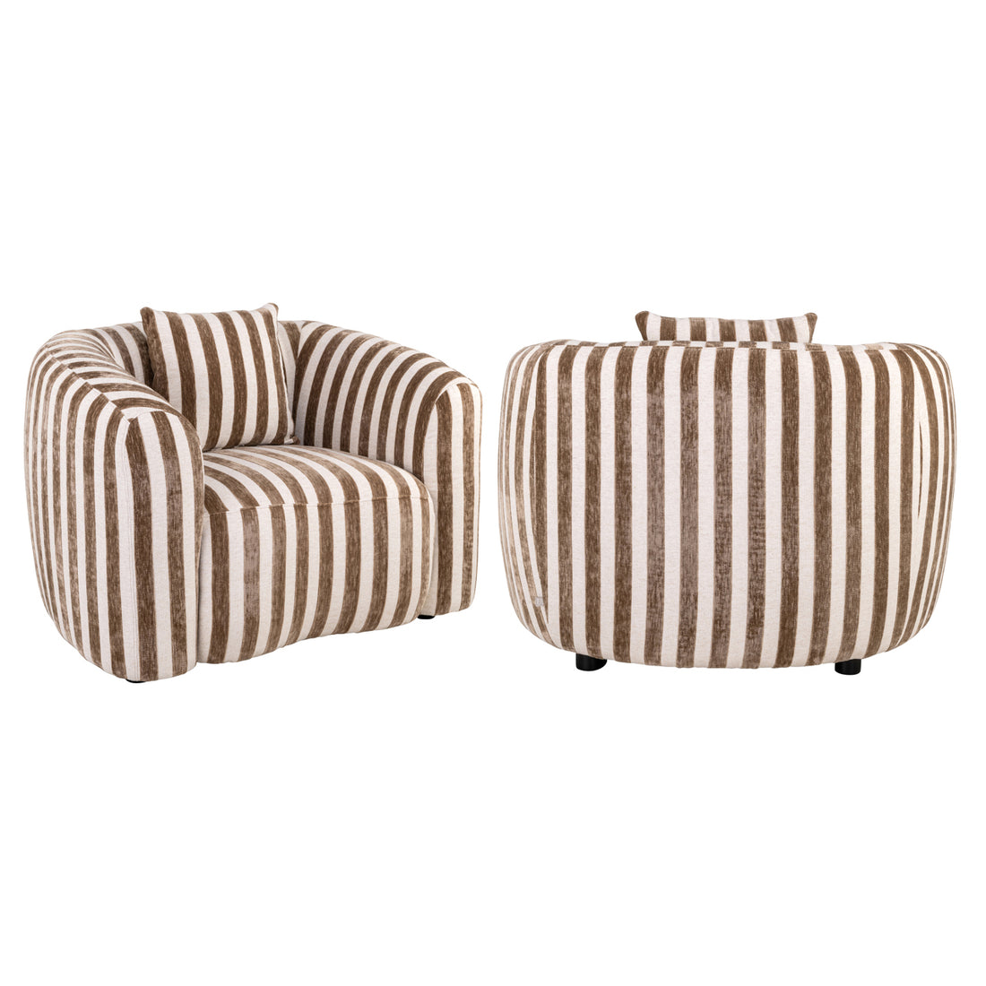 Richmond Interiors Lounge Stuhl Luxandra stripes sand Lounge Stuhl Richmond Interiors