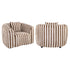 Richmond Interiors Lounge Stuhl Luxandra stripes sand Lounge Stuhl Richmond Interiors
