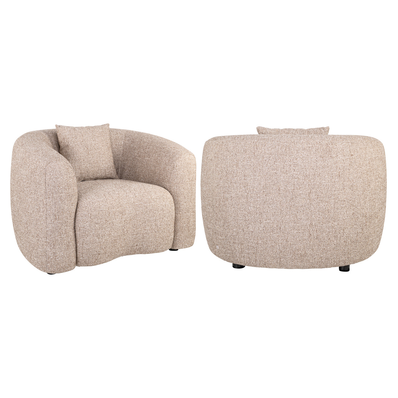 Richmond Interiors Lounge Stuhl Luxandra sand tweed fire retardant Lounge Stuhl Richmond Interiors