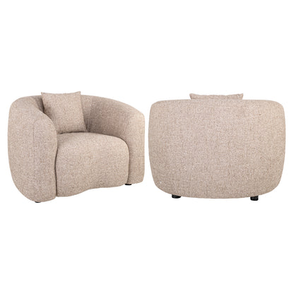 Richmond Interiors Lounge Stuhl Luxandra sand tweed fire retardant Lounge Stuhl Richmond Interiors