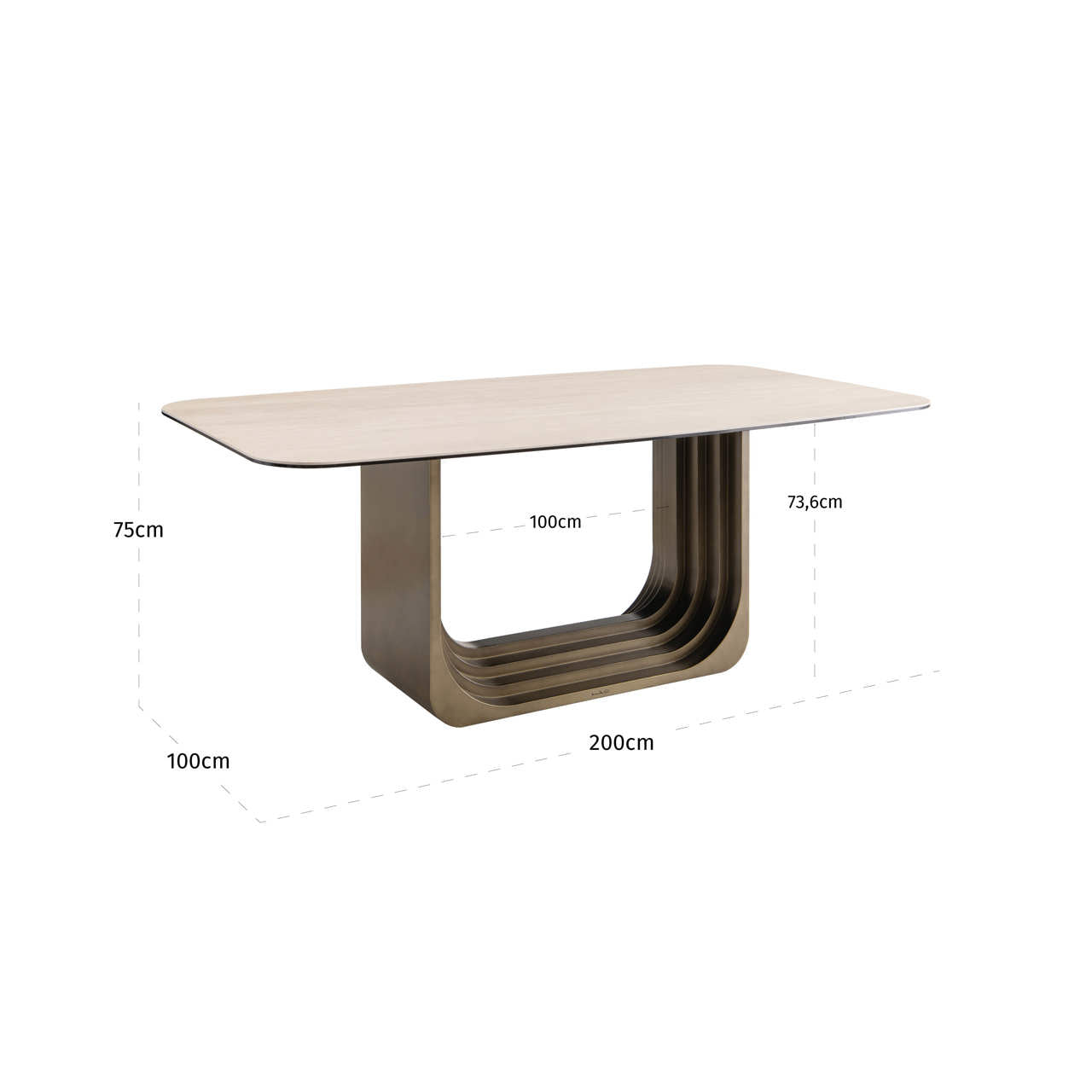 Richmond Interiors Esstisch Maxfield beige 200 Esstisch Richmond Interiors