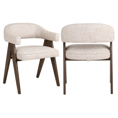 Richmond Interiors Esszimmerstuhl Mori cream tweed fire retardant Esszimmerstuhl Richmond Interiors
