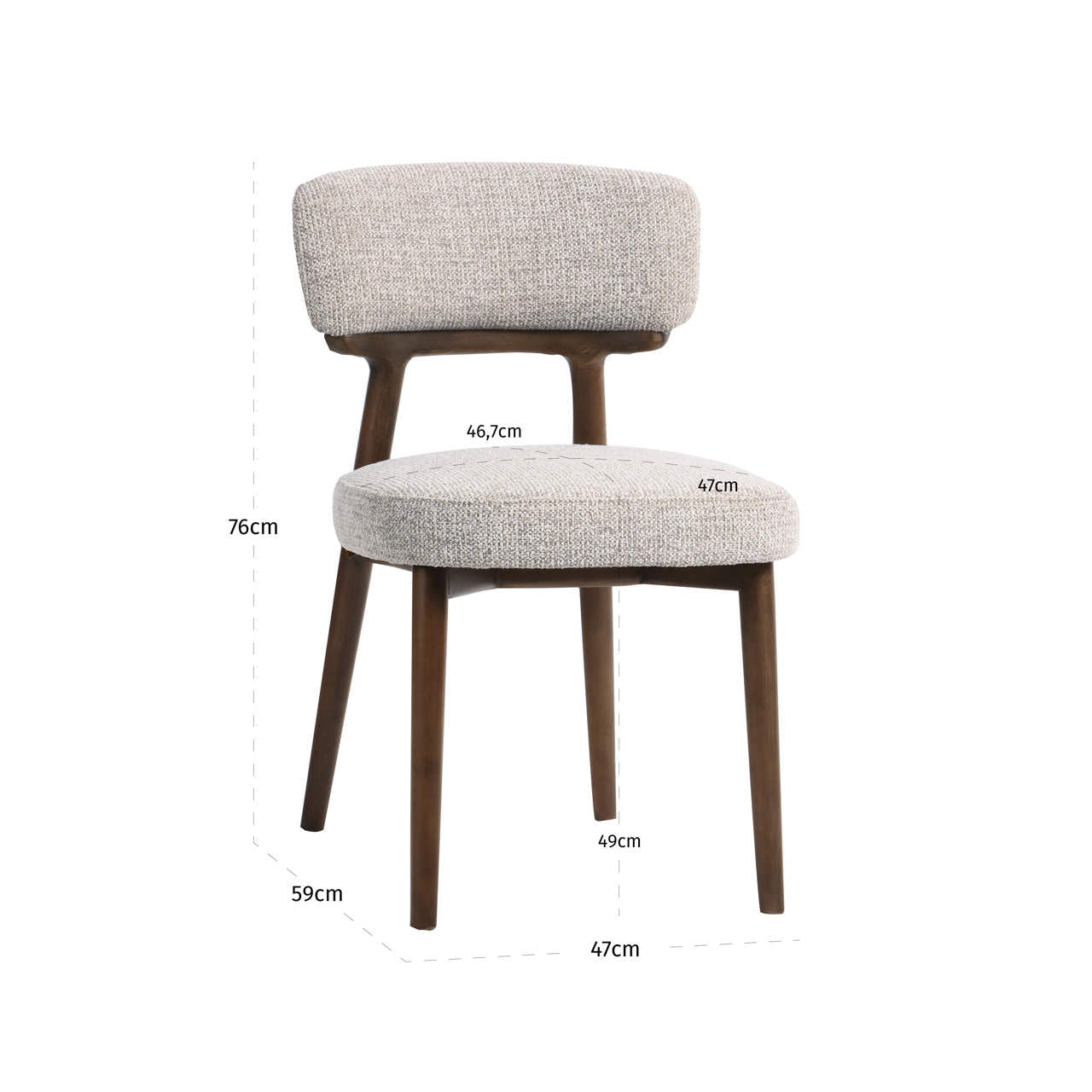 Richmond Interiors Esszimmerstuhl Basker natural fancy fire retardant (Set of 2) Esszimmerstuhl Richmond Interiors