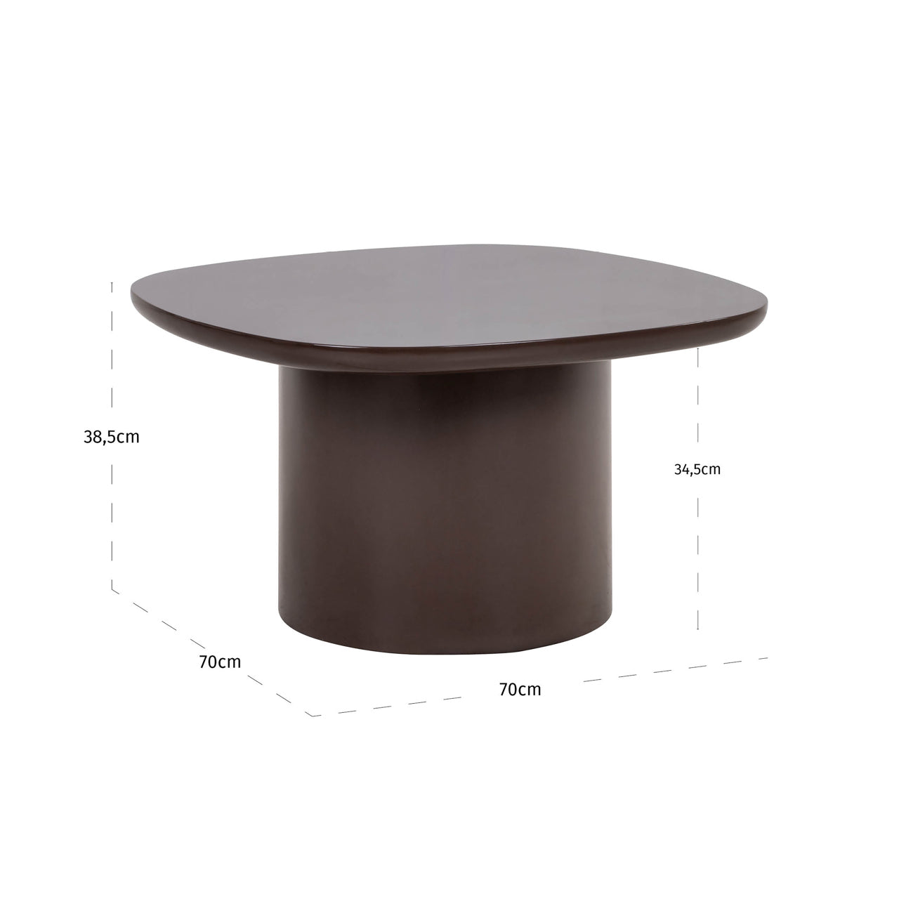Richmond Interiors Beistelltisch Almundi chocolat brown Beistelltisch Richmond Interiors