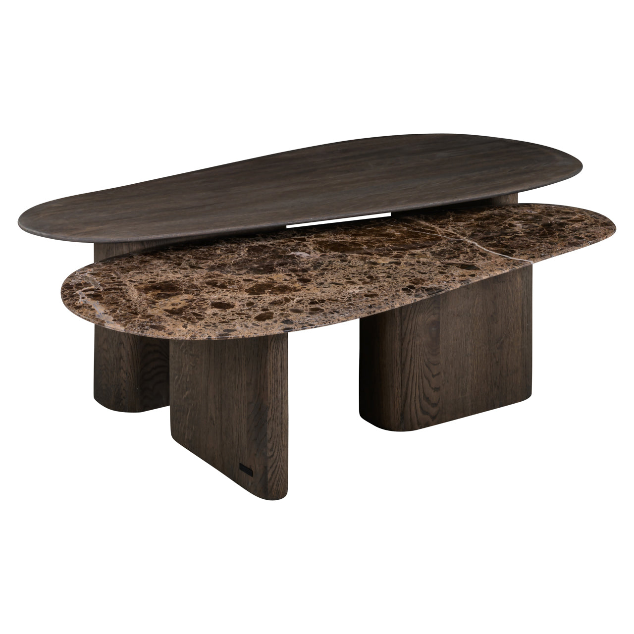 Richmond Interiors Couchtisch Castello Smoked charchoal (Set of 2) Couchtisch Richmond Interiors