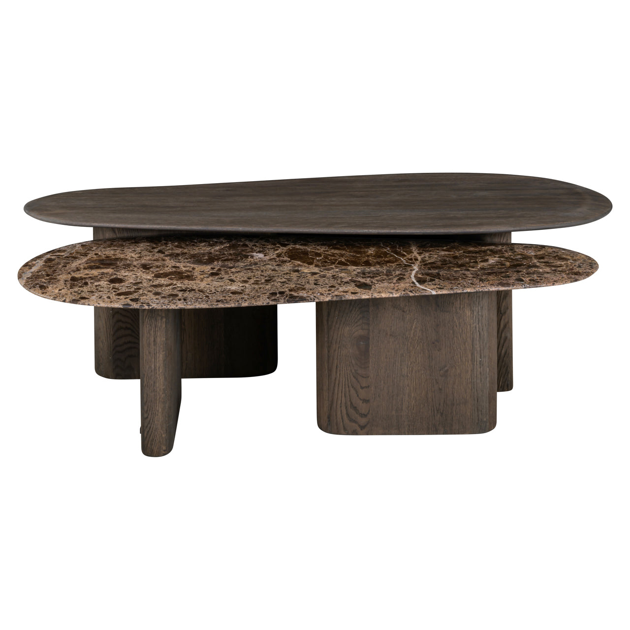 Richmond Interiors Couchtisch Castello Smoked charchoal (Set of 2) Couchtisch Richmond Interiors