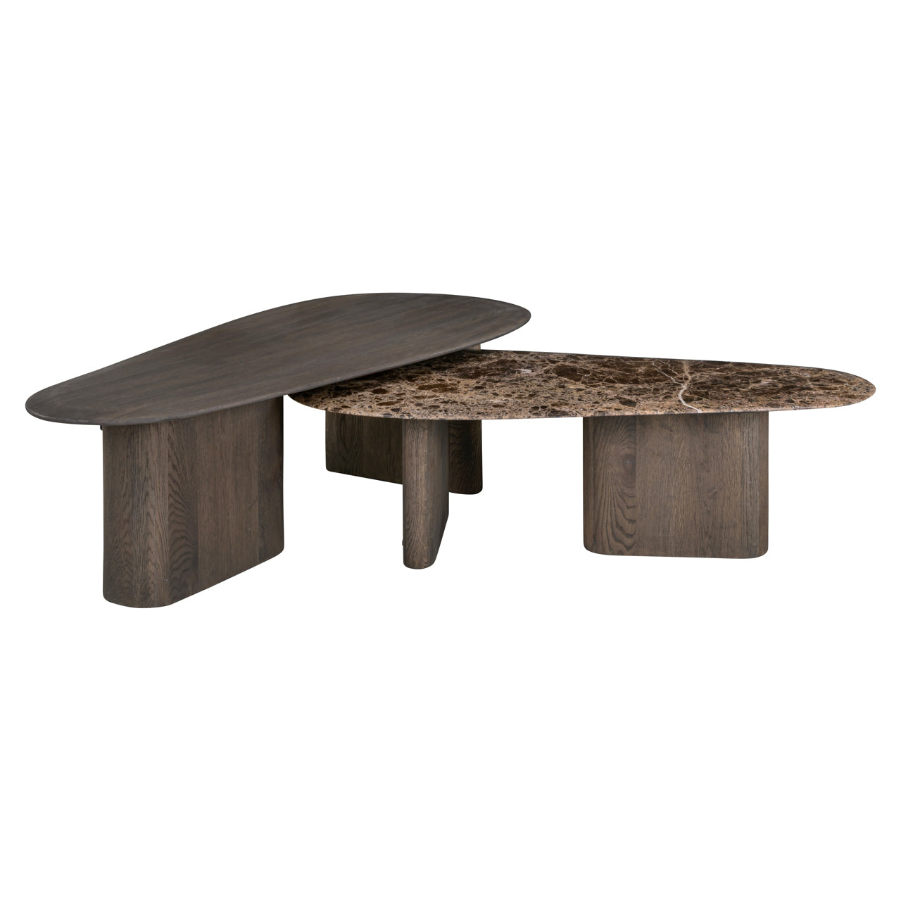 Richmond Interiors Couchtisch Castello Smoked charchoal (Set of 2) Couchtisch Richmond Interiors