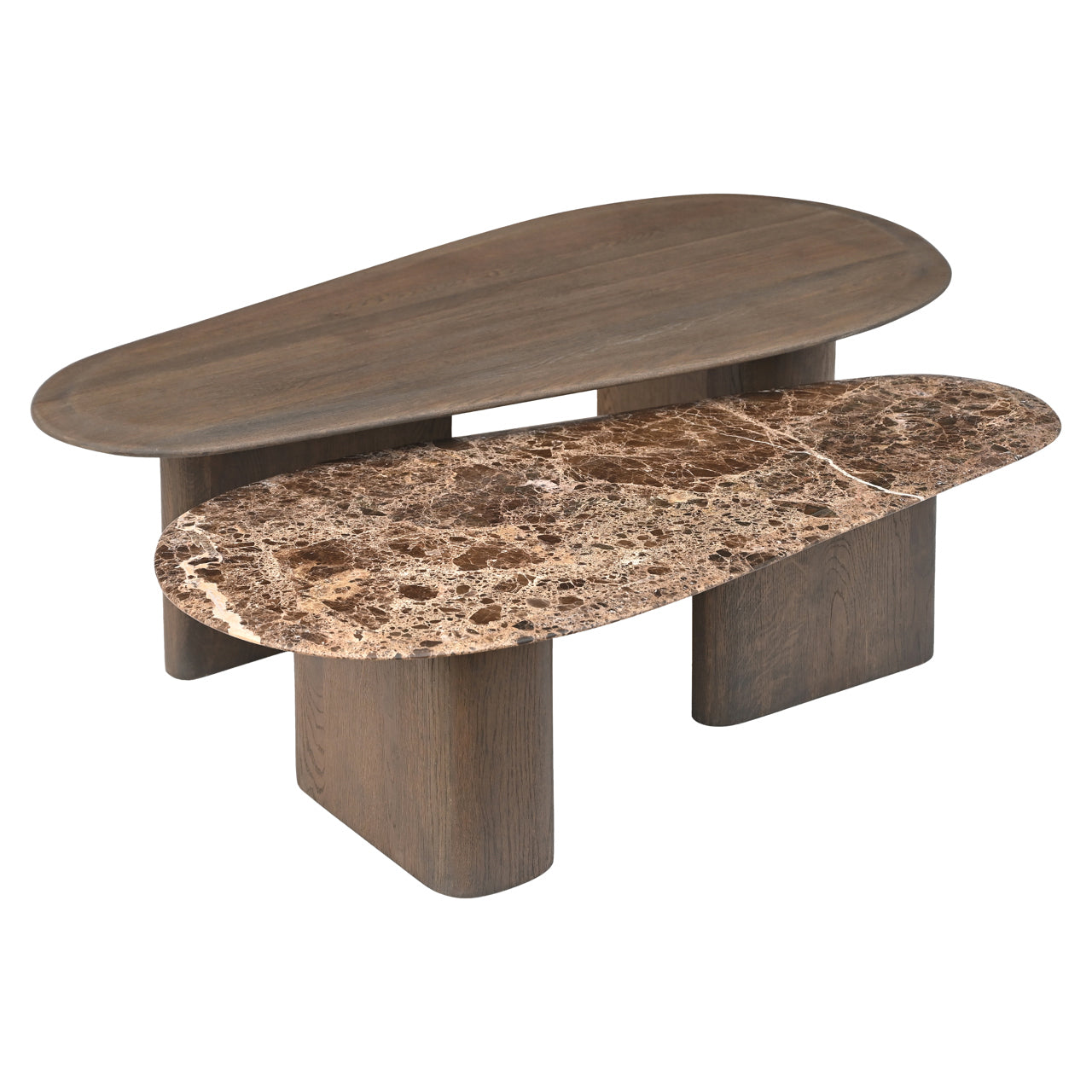 Richmond Interiors Couchtisch Castello Smoked charchoal (Set of 2) Couchtisch Richmond Interiors
