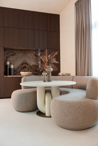 Richmond Interiors Sitzbank Sorrobon cayenne brown round (Set of 2) Richmond Interiors