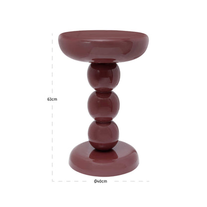 Richmond Interiors Beistelltisch Reid burgundy Richmond Interiors