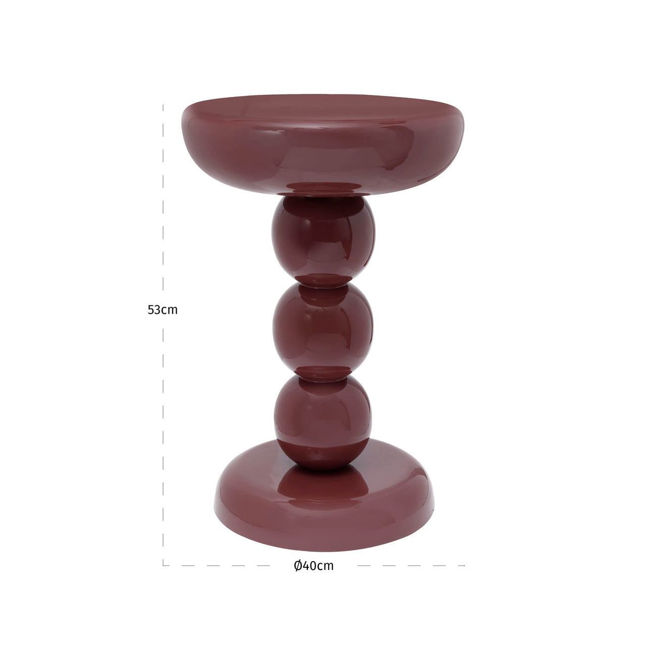 Richmond Interiors Beistelltisch Reid burgundy Beistelltisch Richmond Interiors