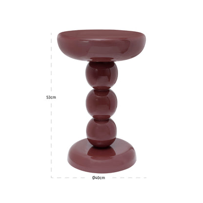 Richmond Interiors Beistelltisch Reid burgundy Beistelltisch Richmond Interiors
