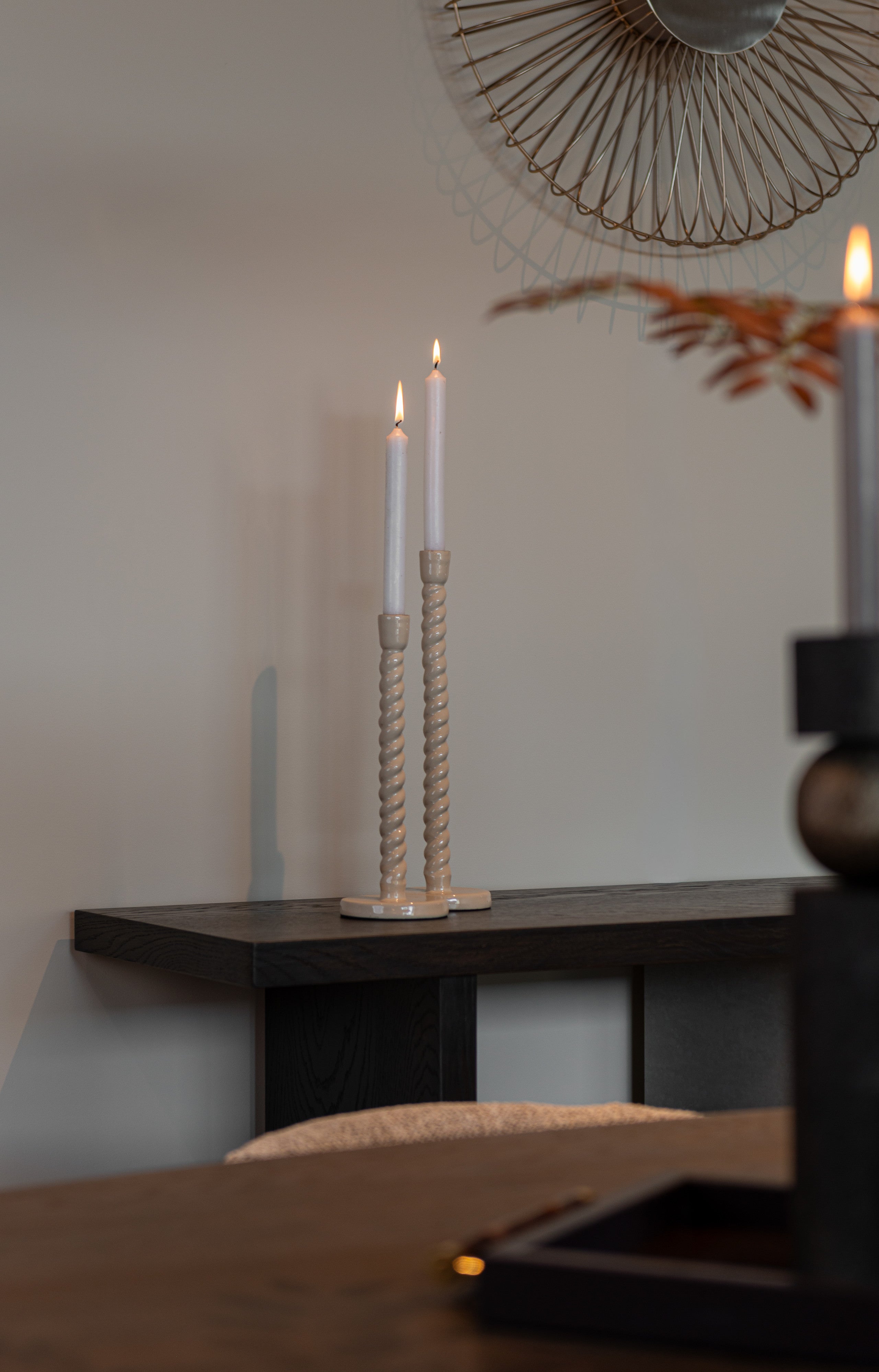 Richmond Interiors Kerzenhalter Nena tapioca large Richmond Interiors